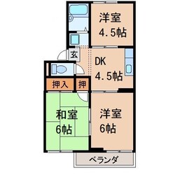 ホワイトハイツ八幡の物件間取画像